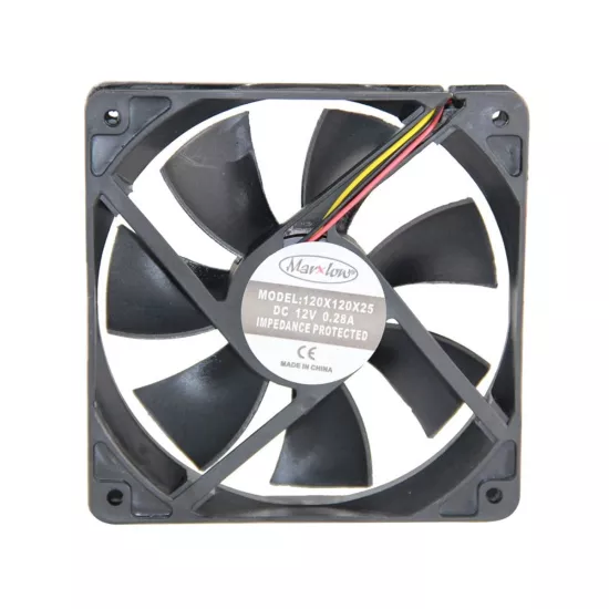 Marxlow 120X120X25Mm 12V 0.28A 3 Kablo Fan