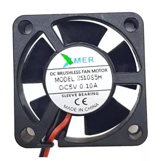 Xmer 25X25X10Mm 5V 0.10A 2Kablolu Fan
