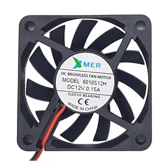 Xmer 60X60X10Mm 12V 0.15A 2 Kablolu Fan