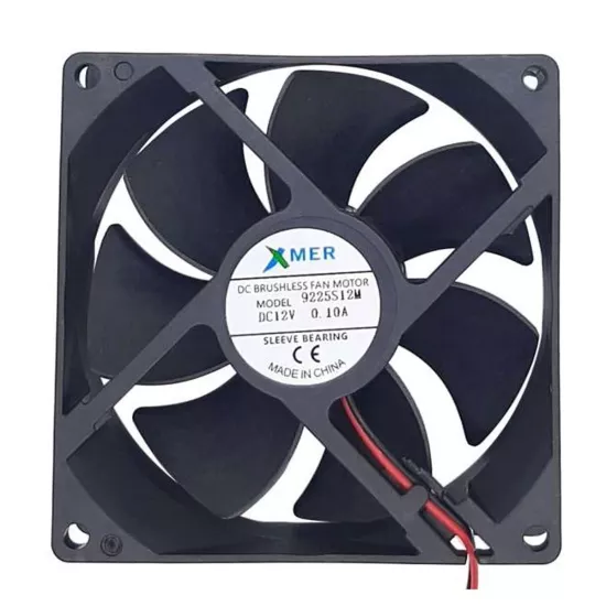 Xmer 92X92X25Mm 12V 0.10A 2 Kablolu Fan