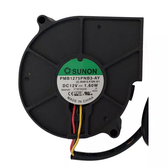 Sunon 75.7Mmx75.7Mm Pmb1275Pnb3-Ay 2400Rpm 12V 0.13A Salyangoz Fan