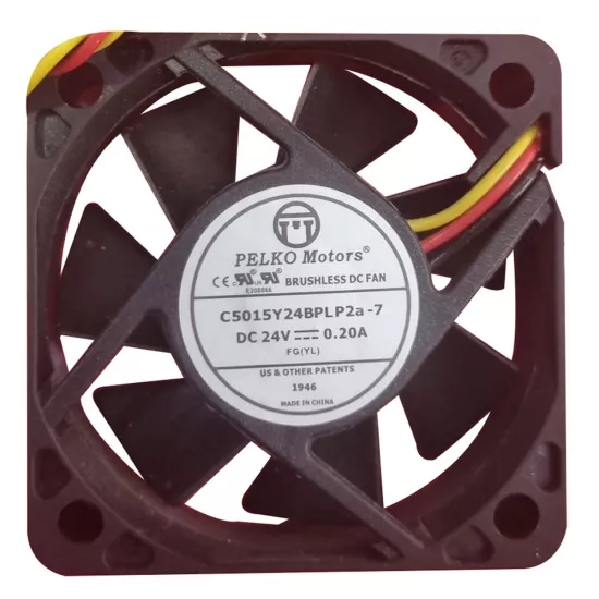 Pelko Motors 50x50x15mm C5015Y24Bplp2A-7 24V 0.20A 3 Kablo Kare Fan