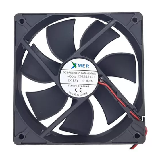 Xmer 120X120X25Mm 12V 0.40A 2 Kablolu Fan