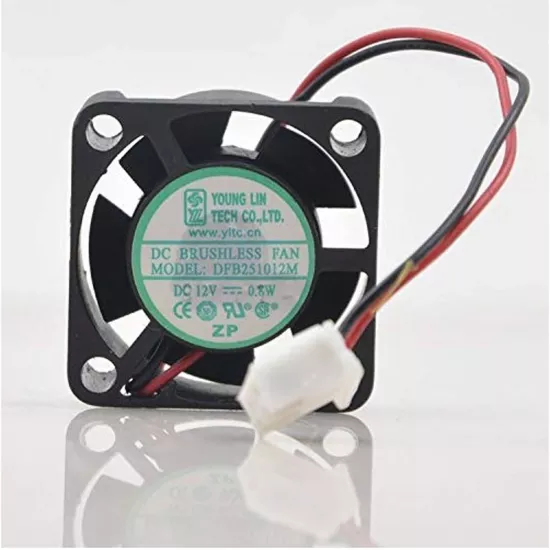 YOUNGLİNGTECH 2,5x2,5x10mm 12v 0,08w 3 Kablo Fan DFB2551012M
