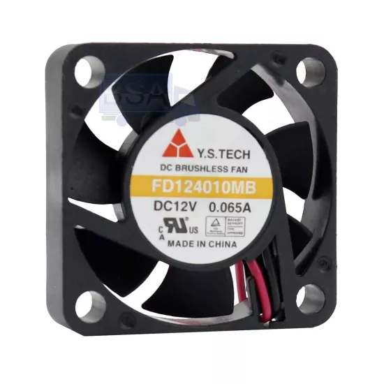 YS-Tech 40x40x10mm 12v 0,065A 2 Kablo FD124010MB