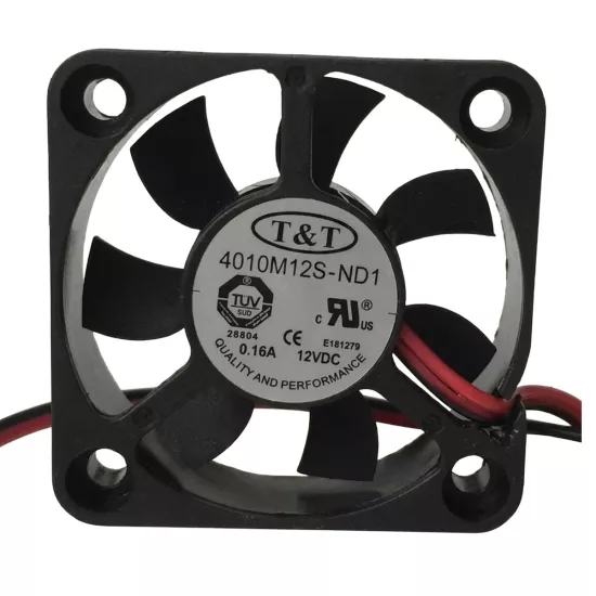 T&T 40x40x10mm 12v 0,16A 2 Kablo Fan HH12C410M12S