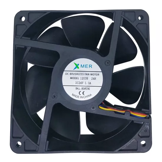 Xmer 120x120x38mm 24v 1A 4 Kablo Rulmanlı Fan