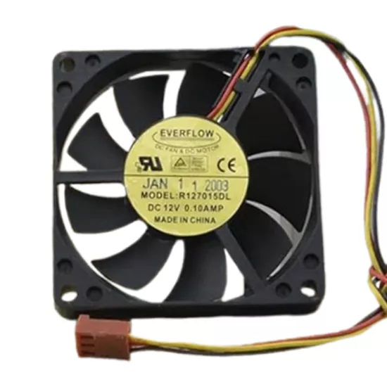 Everflow 12V 0.10A 70x70x15mm Fan R127015DL