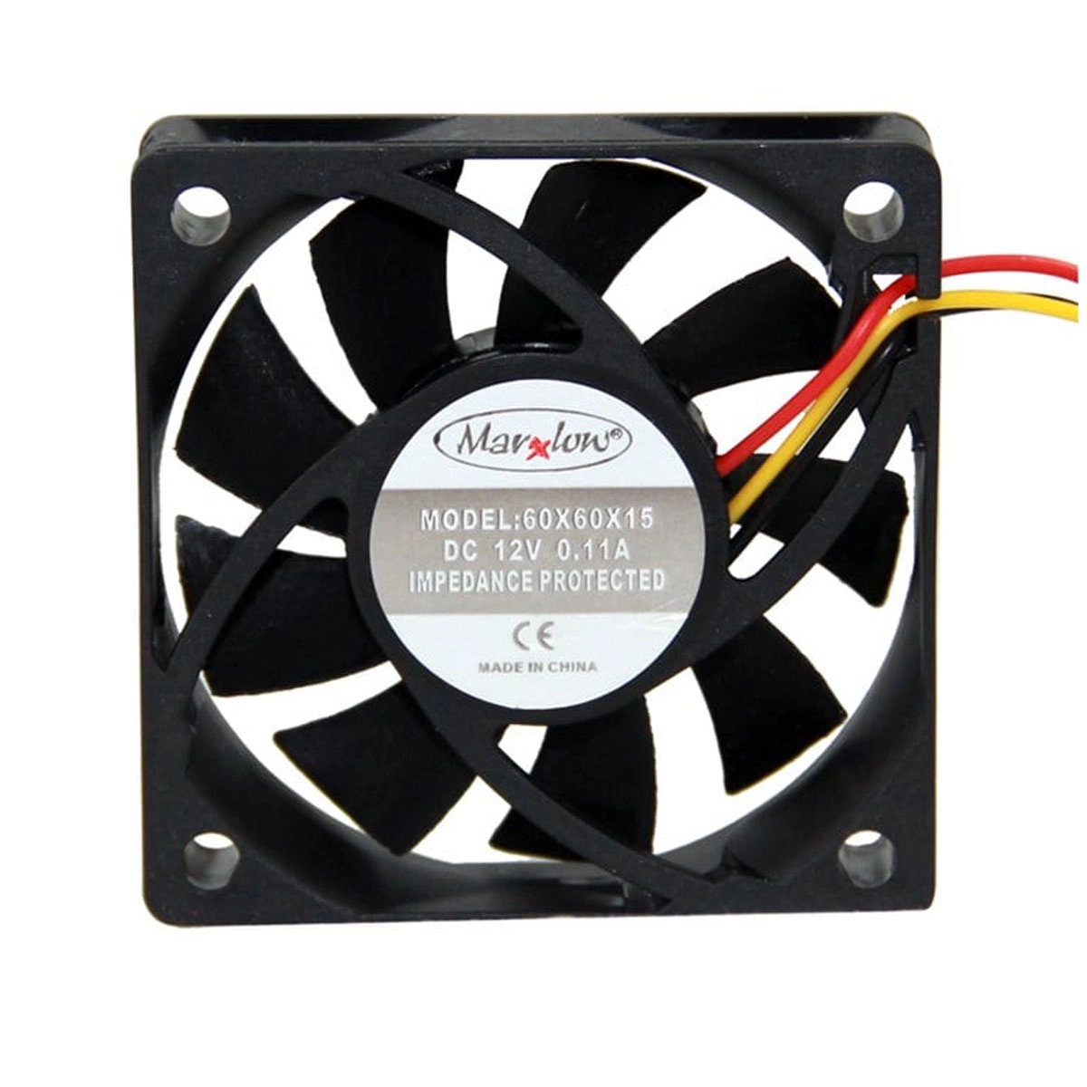 Marxlow 60X60X15Mm 12V 0.11A 3 Kablo Kare Fan (5 li Paket)