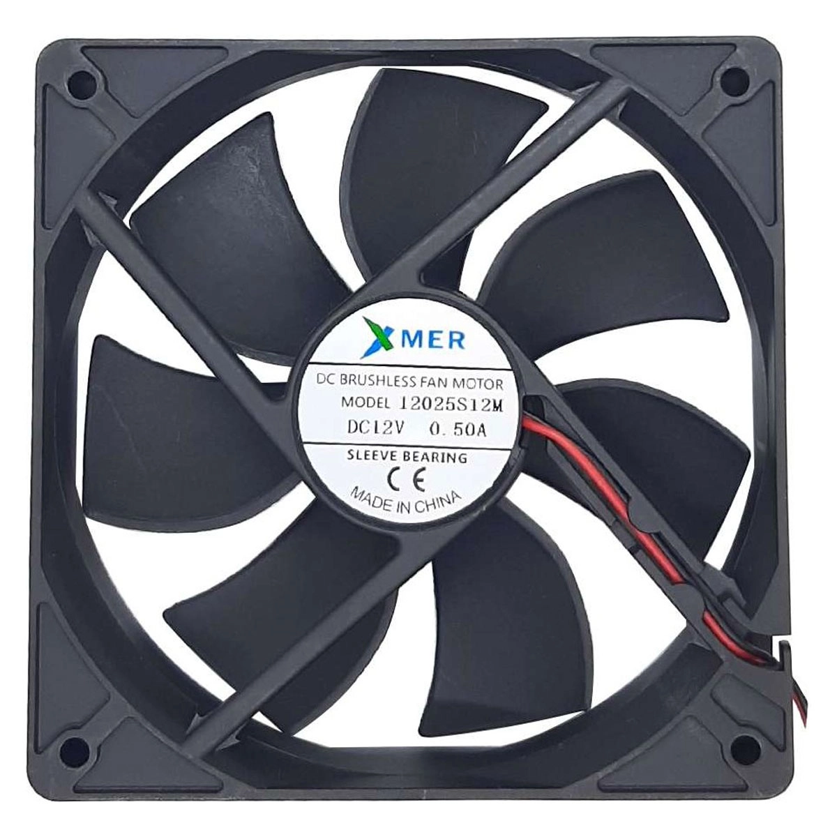 Xmer 120X120X25Mm 12V 0.50A 2 Kablolu Fan
