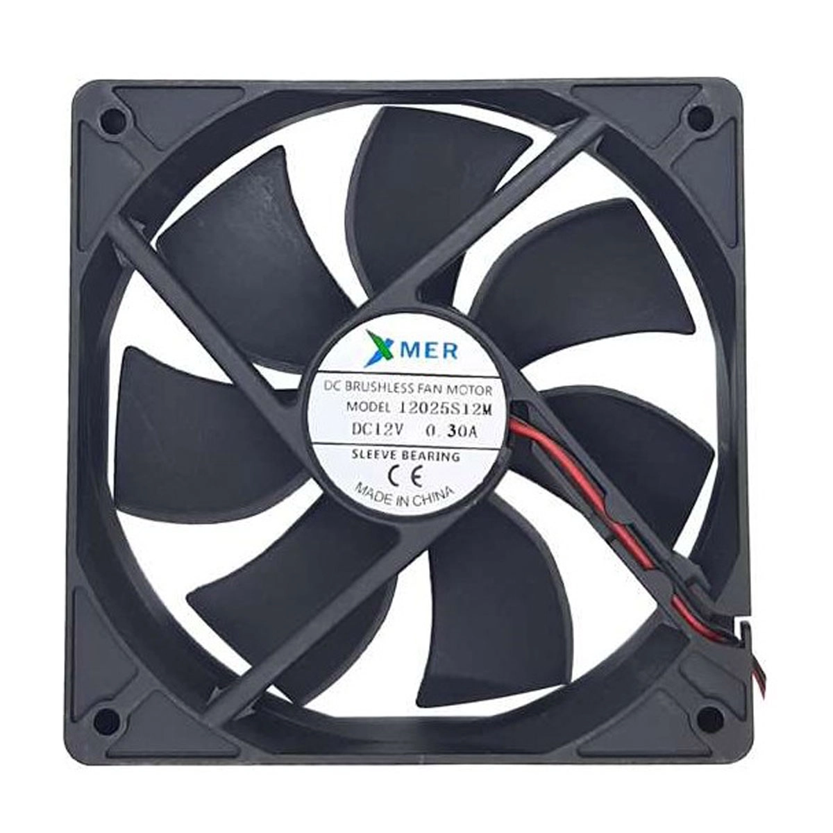 Xmer 120X120X25Mm 12V 0.30A 2 Kablolu Fan
