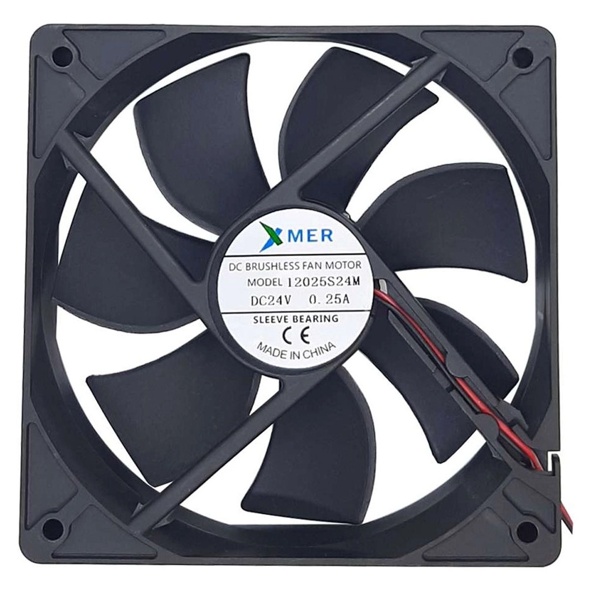 Xmer 120X120X25Mm 24V 0.25A  2 Kablolu Fan