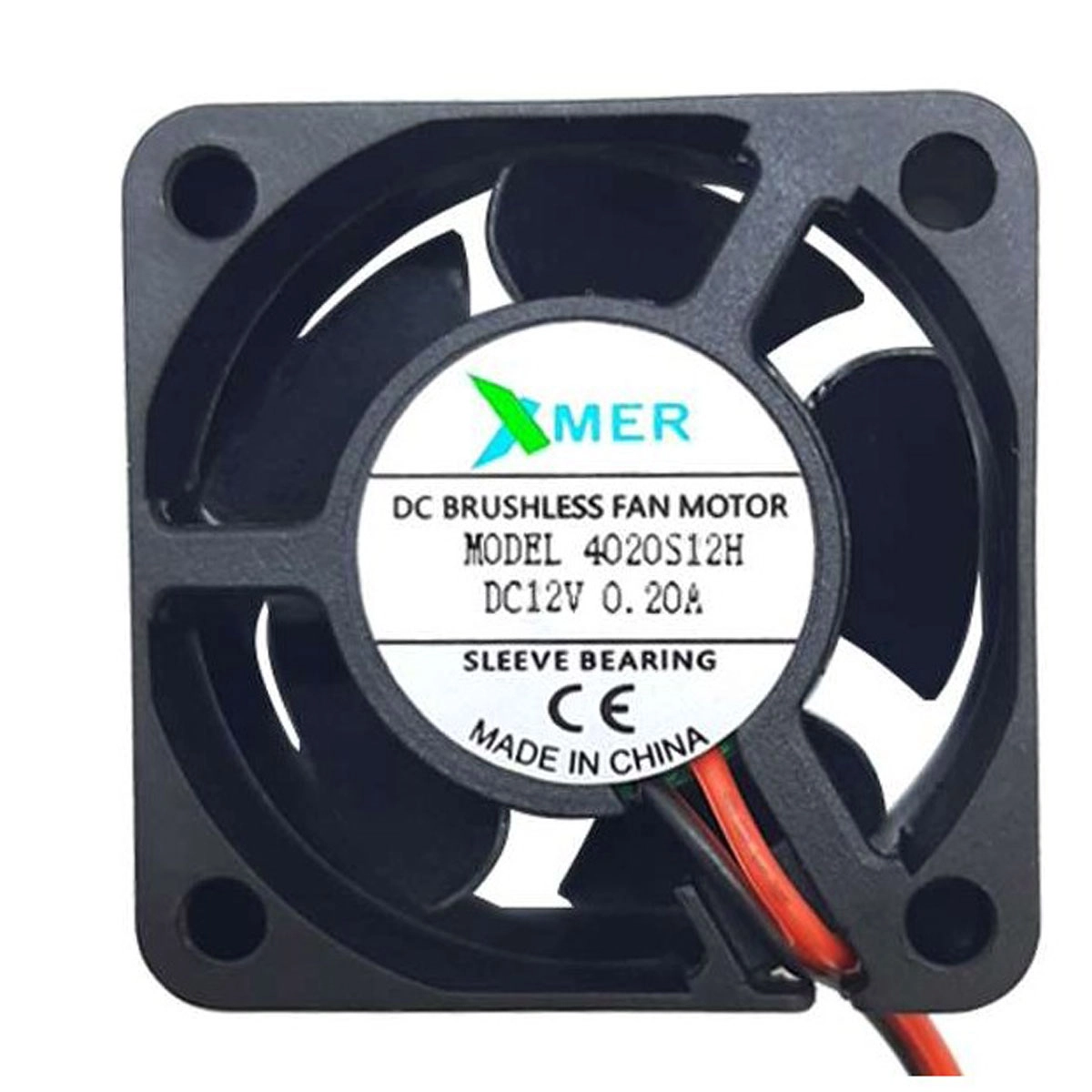 Xmer 40X40X20Mm 12V 0.20A 2 Kablolu Fan