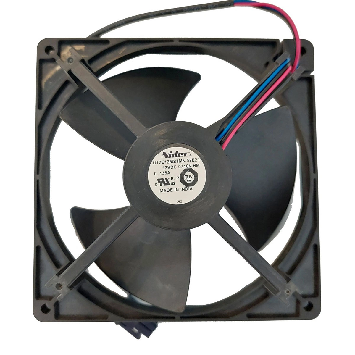 Nidec 120x120x32mm U12E12Ms1M3-52E21 12V 0.136A 3 Kablo Kare Fan