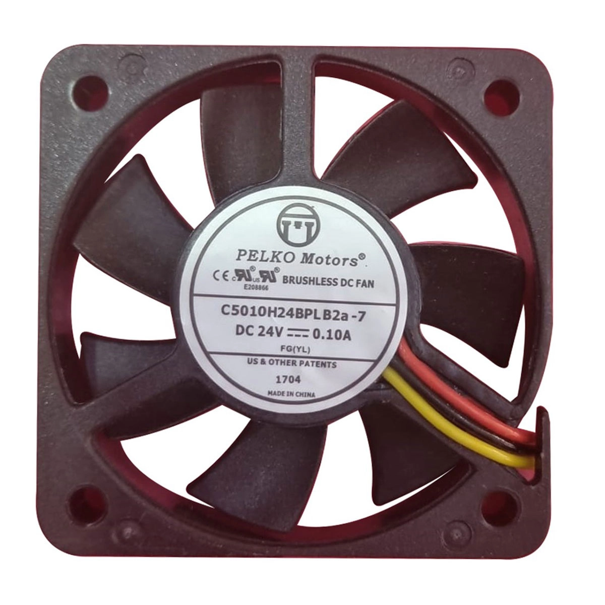 Pelko Motors 50X50X10Mm C5010H24Bplb2A-7 Dc 24V 0.10A Kare Fan