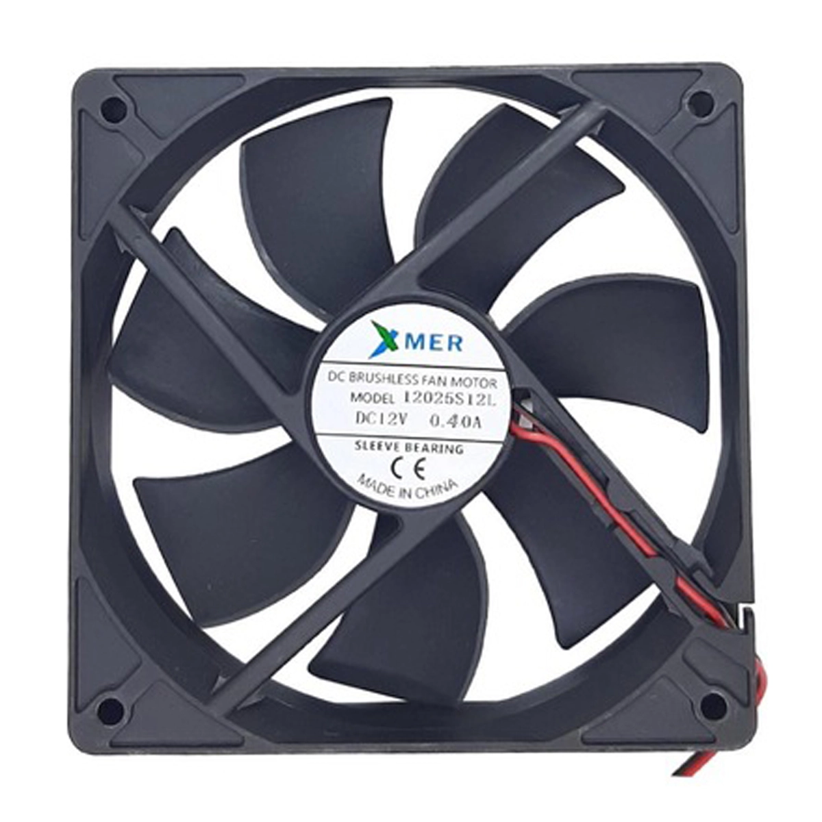 Xmer 120X120X25Mm 12V 0.40A 2 Kablolu Fan
