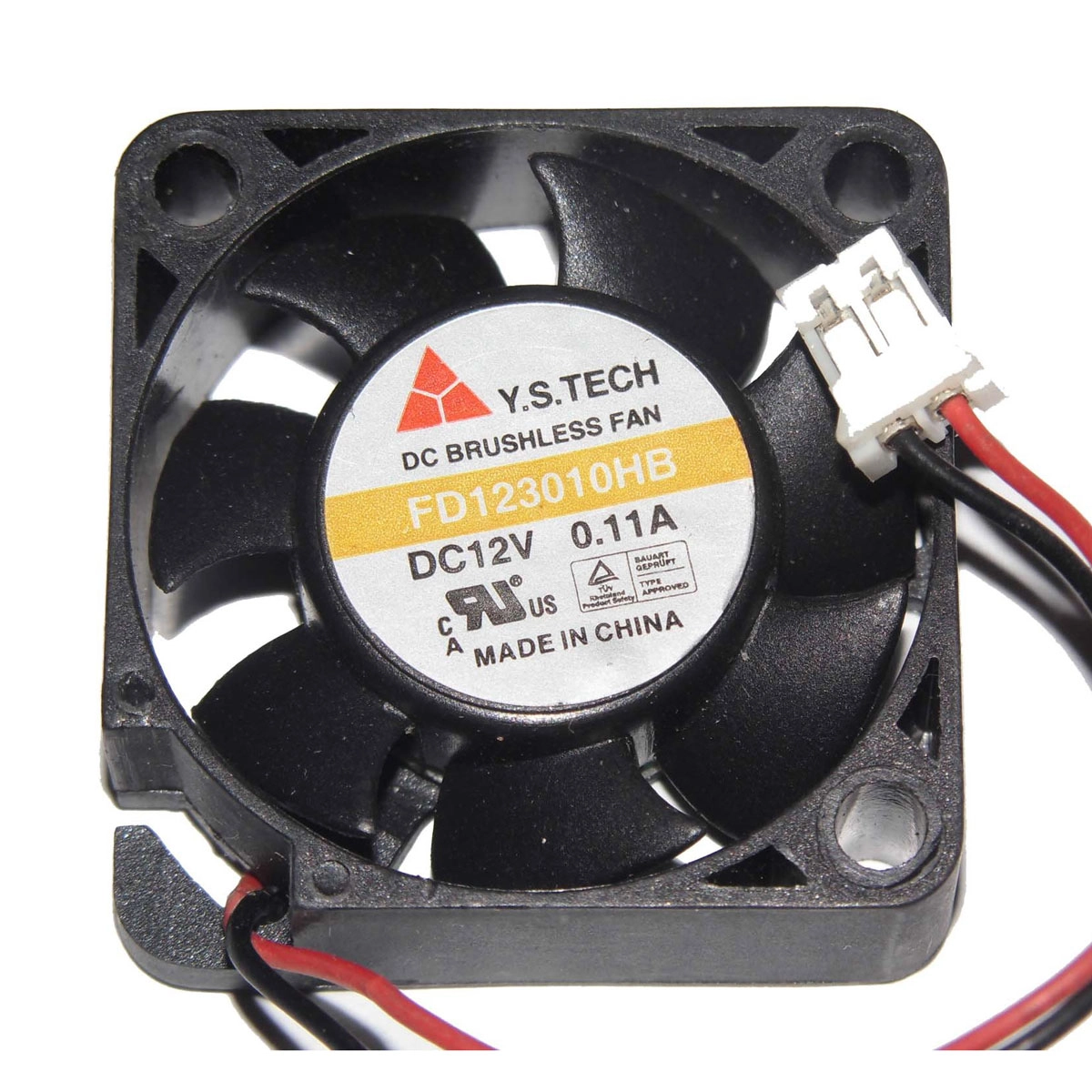 YS-Tech 30x30x10mm 12v 0,11A 2 Kablo Fan FD123010HB
