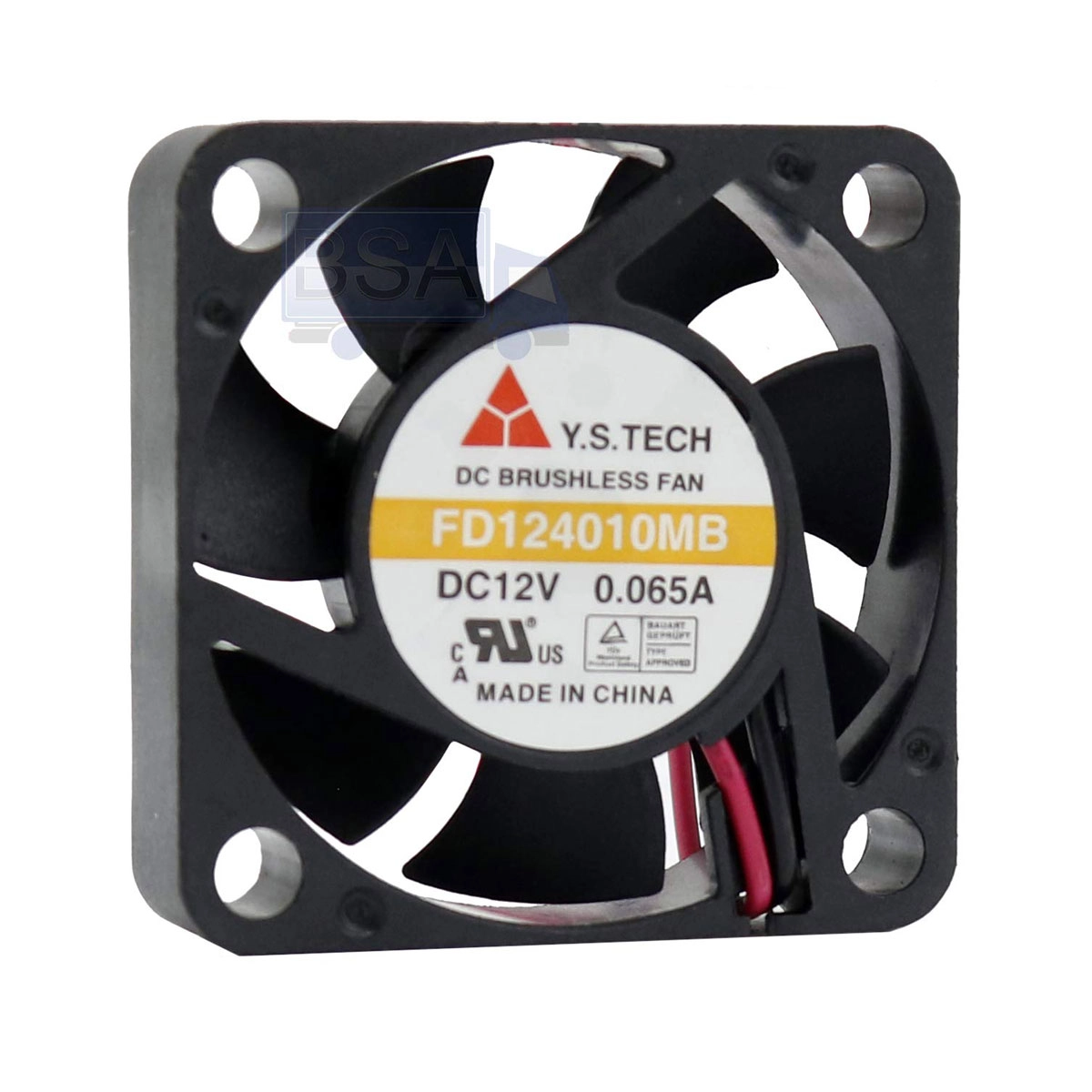 YS-Tech 40x40x10mm 12v 0,065A 2 Kablo Fan FD124010MB