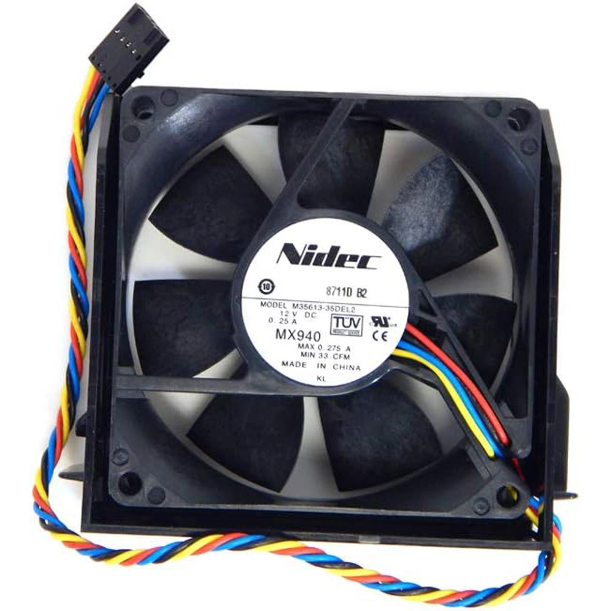 Nidec 80x80x25mm 4 Kablo 12V 0.25A Fan M35613-35DEL2 